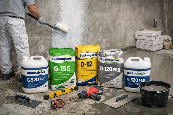 Техническая карта. Подготовка основания продуктами BUDMAJSTER