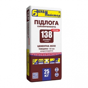 BUDMAJSTER D-138. Покрытие для пола цементное быстротвердеющее нивелирующее толщиной 1-8 мм, 25 кг
