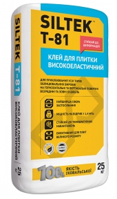 Siltek Т-81. Клей для плитки високоеластичний, 25кг