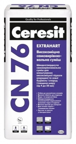 CERESIT CN 76. Быстротвердеющая самовыравнивающаяся смесь для выравнивания стяжек и устройства высокопрочного пола, 25 кг