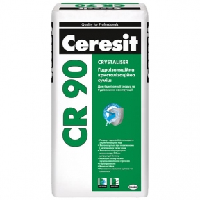 Ceresit CR 90 CRYSTALISER. Гідроізоляційна кристалізаційна суміш для гідроізоляції споруд та будівельних конструкцій, 25 кг